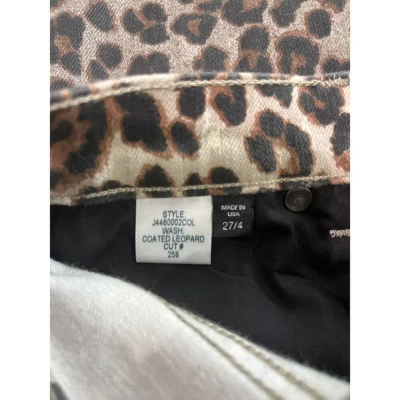 Veronica Beard Coated Leopard Animal Print Brooke Skinny Mid Rise Jeans Sz 27 - Picture 4 of 7
